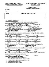 Đề thi học kì II năm học 2014 - 2015 môn Hóa học - Trường PTDTNT - THCS Trà Dơn